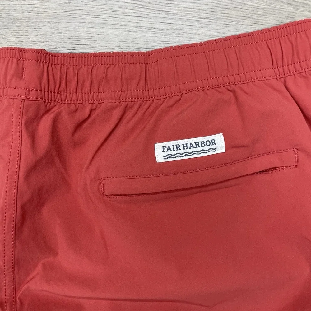 Fair Harbor Red Beach Swim Trunks Men's Sz XXL Tropical Beach Resort Flora